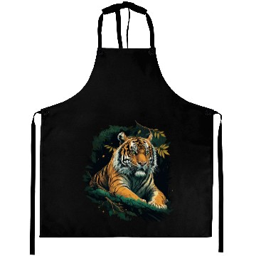 Discover Tiger sitting in Jungle Aprons