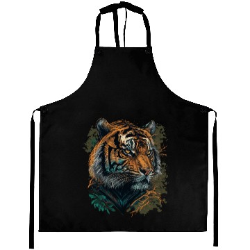 Discover Tiger Face Portrait Aprons