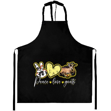 Discover Peace Love Goats - goat Aprons