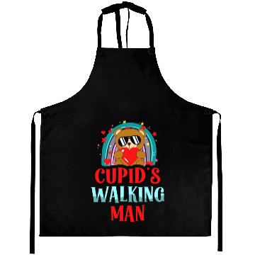 Discover Cupid's Walking Man Hearts Day Valentines Day Aprons
