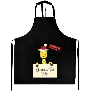 Discover Giraffe christmas funny prison Aprons