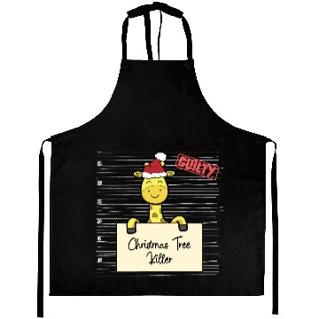 Discover Giraffe christmas funny prison Aprons