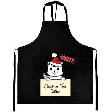 Discover Unicorn cat christmas funny prison Aprons