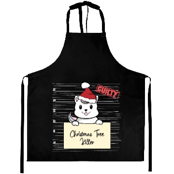 Discover Unicorn cat christmas funny prison Aprons
