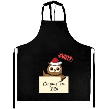 Discover Owl christmas funny prison Aprons