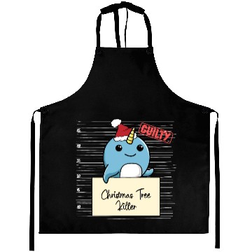 Discover Narwhal christmas funny prison Aprons