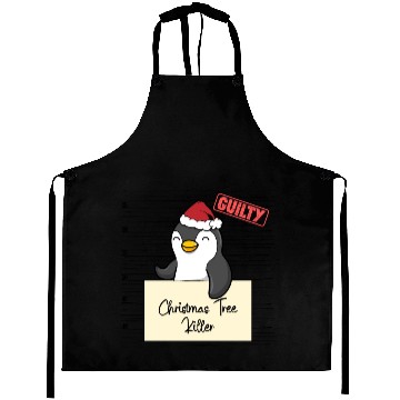 Discover Penguin christmas funny prison Aprons