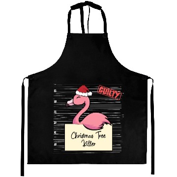 Discover Flamingo christmas funny prison Aprons