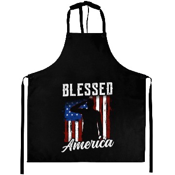 Discover Blessed America American Patriotic US USA Aprons