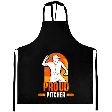 Discover Proud Pitcher Sayings Baseball Player Hobby Aprons