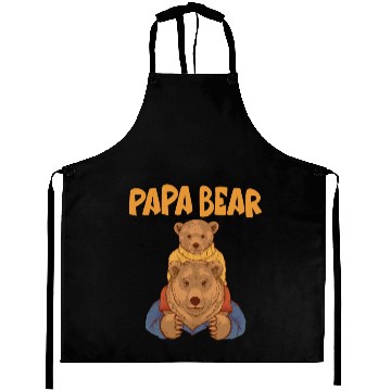 Discover Papa Bear With Bear Cub Daddy Papabear Fathers Day Aprons