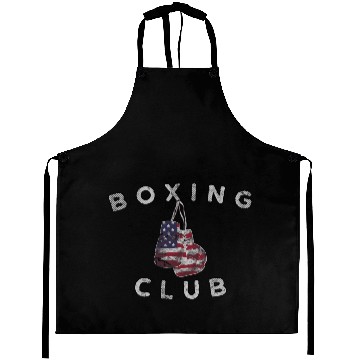 Discover Boxing Club Vintage Us Flag Boxing Gloves Aprons
