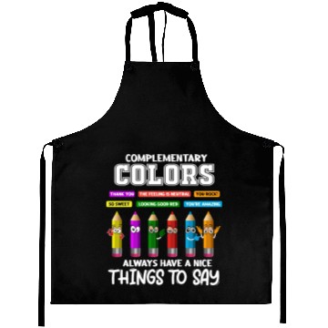 Discover Complementary Colors Pun Artist Art Teacher Aprons
