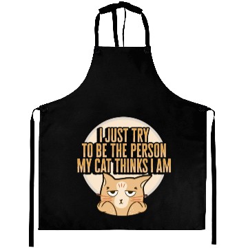 Discover Cat Meme Design for a Cat Lady or Cat Mom Aprons