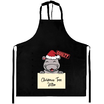 Discover Hippo christmas funny prison Aprons