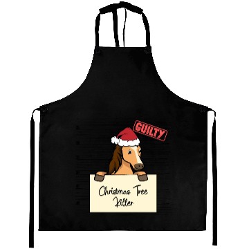 Discover Horse christmas funny prison Aprons