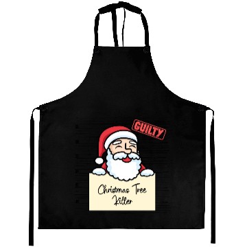 Discover Santa Claus christmas funny prison Aprons
