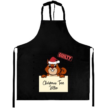 Discover Squirrel christmas funny prison Aprons
