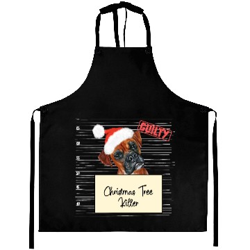 Discover Boxer christmas funny prison Aprons