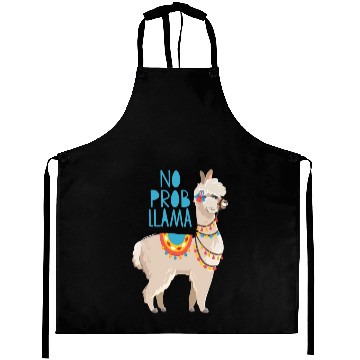 Discover no probllama funny lama comic no problem cute Aprons