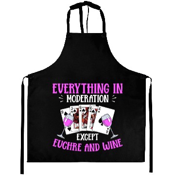 Discover Card Game Wine Euchre Tournament Design for a Aprons
