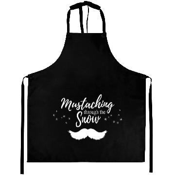 Discover Mustaching through the Snow - White Aprons