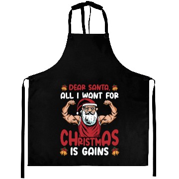 Discover Dear Santa Christmas Gym Training Holiday Workout Aprons