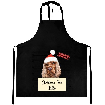 Discover English cocker Spaniel christmas funny prison Aprons