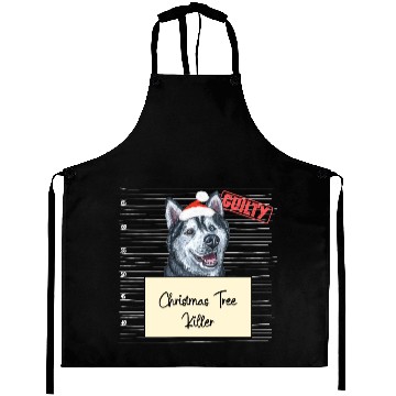 Discover Husky christmas funny prison Aprons