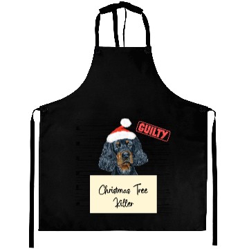 Discover Gordon Setter christmas funny prison Aprons
