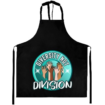 Discover Diversity not Division Peace Love Inclusionn Human Aprons