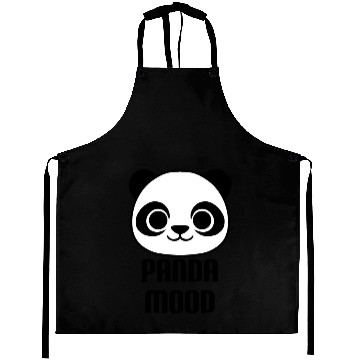 Discover Panda Mood : Cute Panda Illustration Aprons