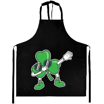 Discover Dabbing Shamrock St Patrick's Day Lucky Clover Aprons