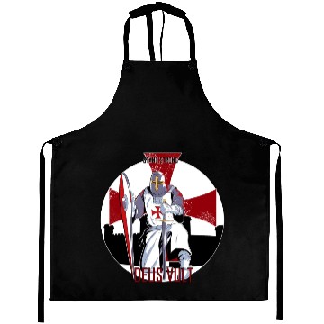 Discover Stand strong and Deus vult Aprons