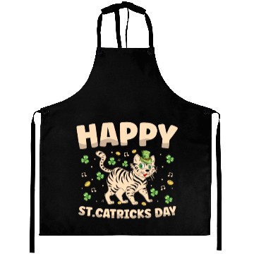 Discover Happy St. Catricks Day Cat Lover St. Patricks Day Aprons