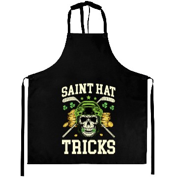 Discover Saint Hat Tricks Hockey Shamrock St. Patricks Day Aprons