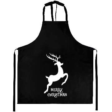 Discover Merry Christmas deer Aprons
