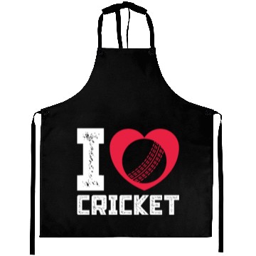 Discover I Love Heart Cricket Aprons