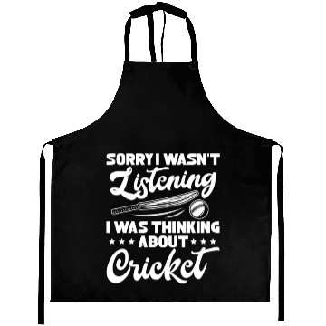 Discover Sorry I Wasn't Listening I Was Thinking Cricket Aprons