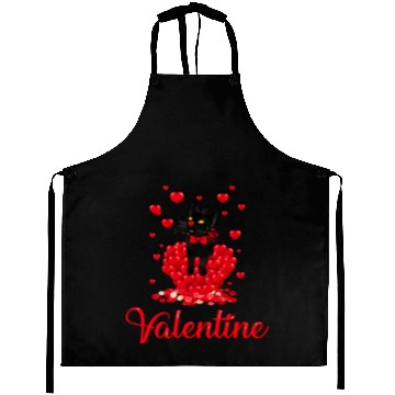 Discover Black cat Is my valentine Aprons