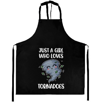 Discover Girl Loves Tornadoes Funny Meteorology Gift Aprons