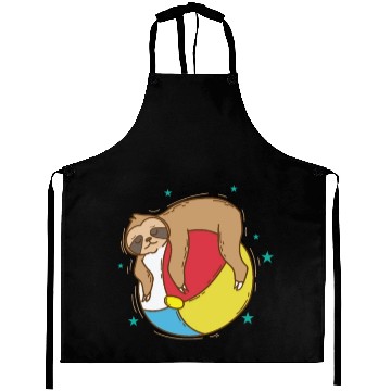 Discover Sloth on a Beach Ball lazy Aprons