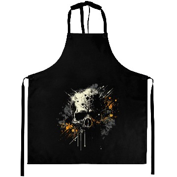Discover Ink Splatter Skull Aprons