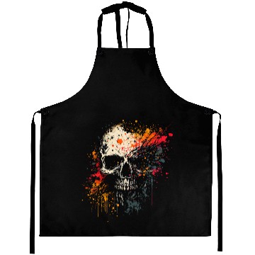Discover Ink Splatter Skull Aprons