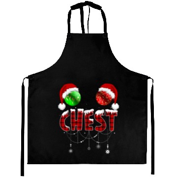 Discover Chest Nuts Christmas Funny Matching Couple Aprons