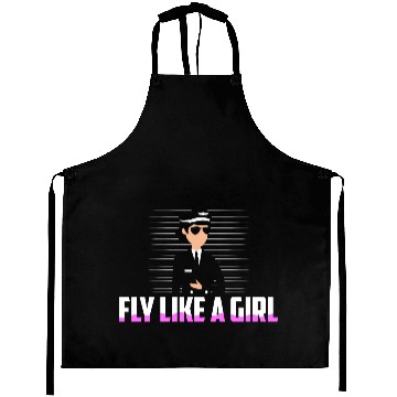 Discover Fly Like A Girl Airline Pilot Aviation Aprons