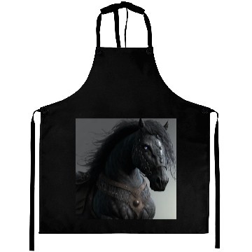Discover Chaos fantasy beast black horse Aprons