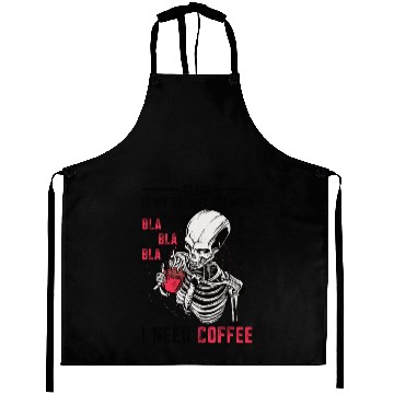 Discover Skeleton Drinking Coffee Medical Student Aprons