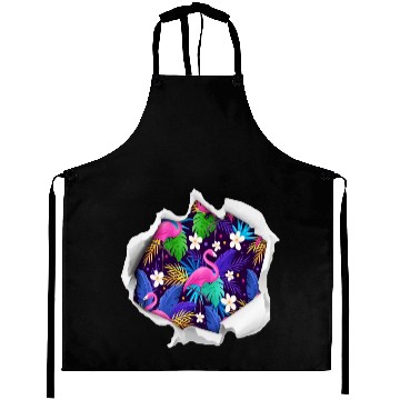 Discover Bullet Hole Flamingo Aprons