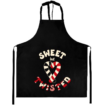 Discover Sweet but twisted candy canes pun Aprons
